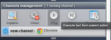 Execute test button