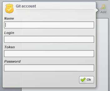 Git account entry