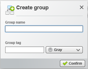create group popup