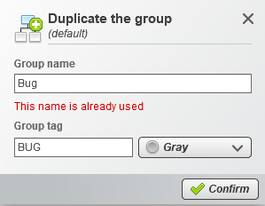 Existing tag message