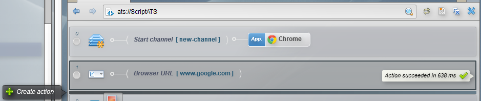 create action with the locator