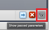 button to show parameters