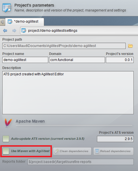 use maven button
