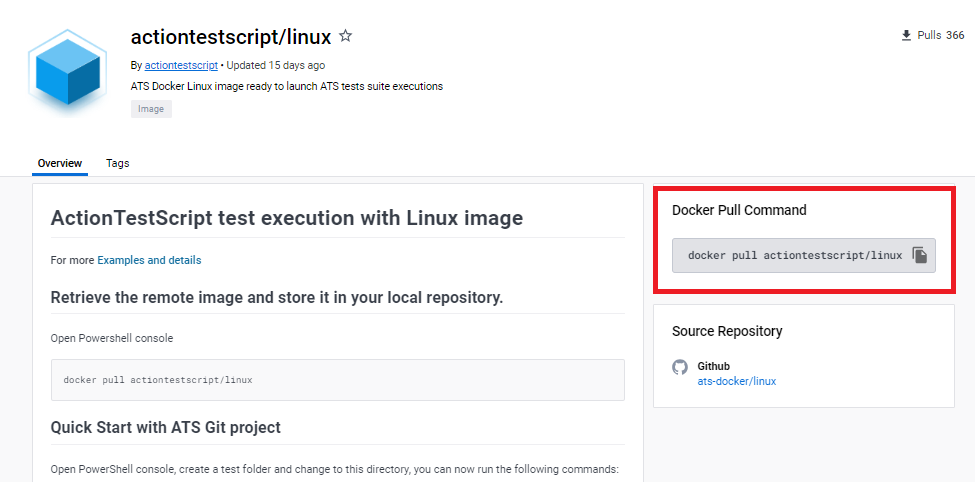 Docker pull command