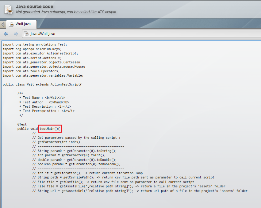 Java source code