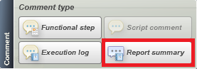 report summary button
