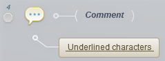 underlined characters
