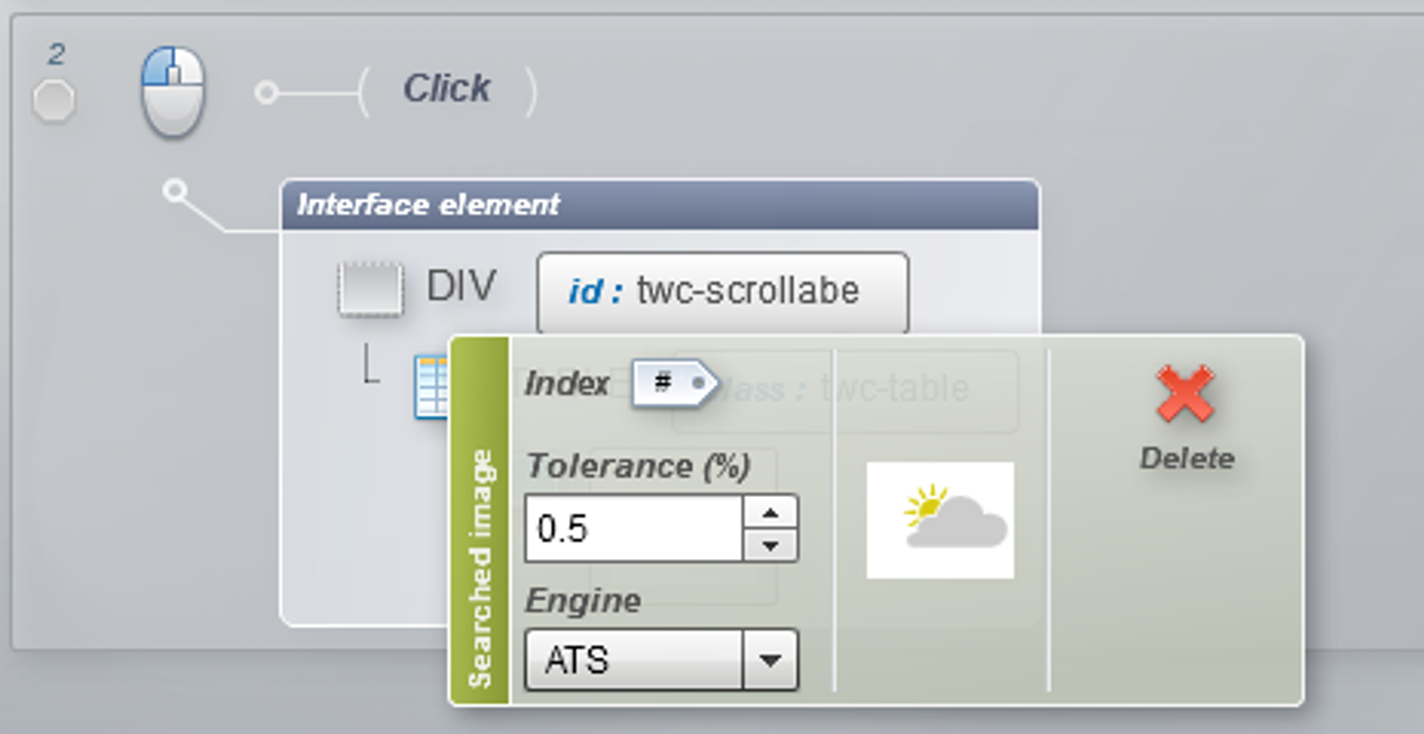 image recognition menu