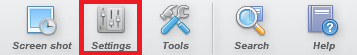 settings button