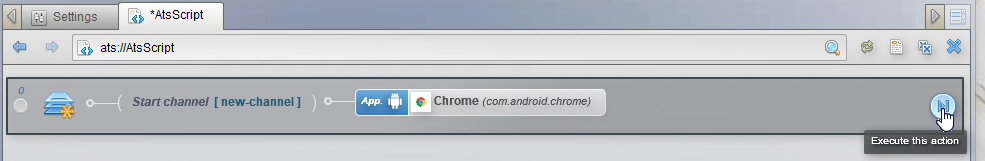 Start channel action open a mobile app