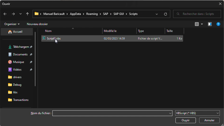script in windows explorer