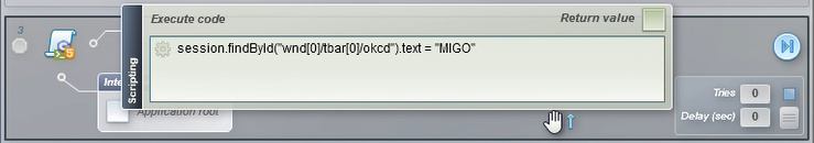 enter text in scripting action