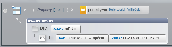 text property action