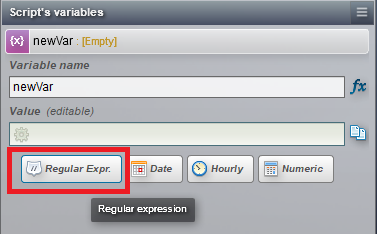 regular expr button