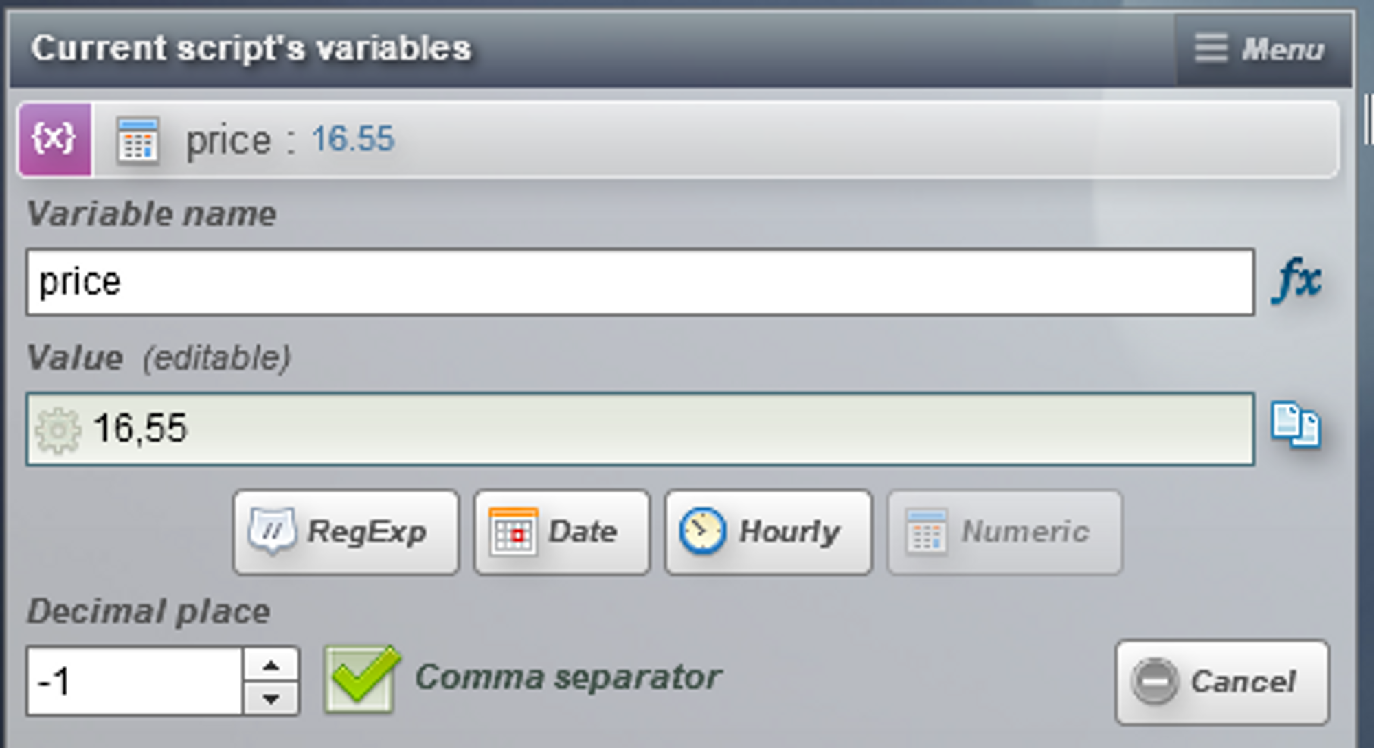 numeric variable