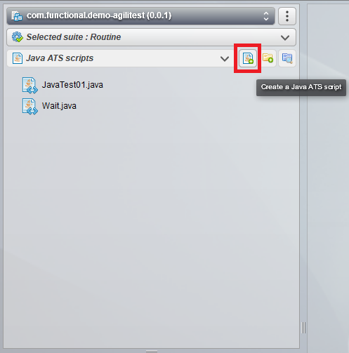create Java script button