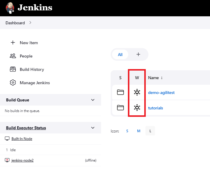 weather status in Jenkins
