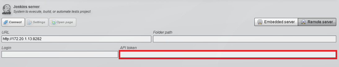 api token in the editor