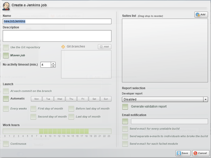 Create a new job interface