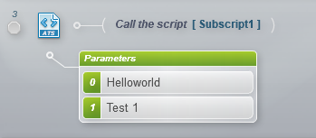 parameter entered manually in call script action