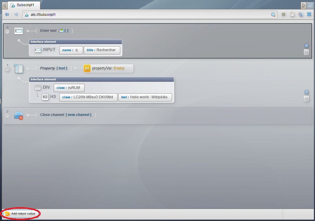 add return value button