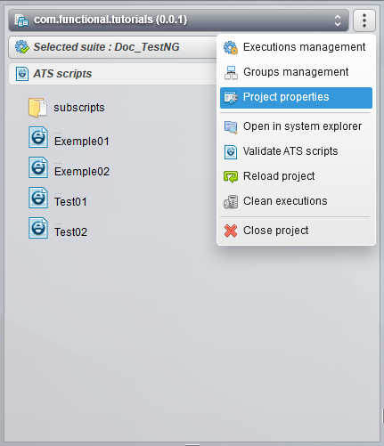 project properties
