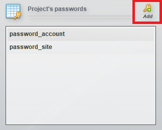 add password button