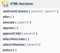 HTML functions