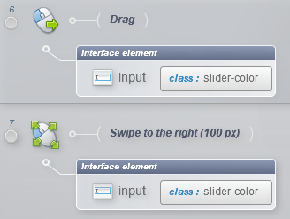drag and swipe actions