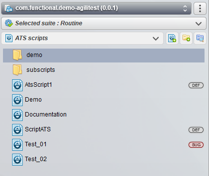 ATS script view