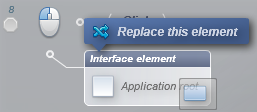 drag into an empty interface element