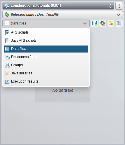data files view